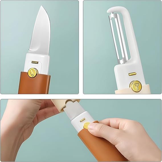 Knife and Peeler Dual Use Portable Kitchen Tool