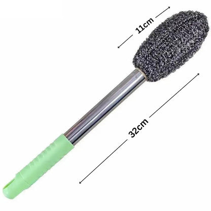 Bottle Cleaner Brush with Long Handle Cleaning Brush Steel Brush for Cleaning Bottle Kitchen Accessories Items for Home Steel Dish Scrubber Brush for Narrow Neck Containers Glassware Pack of 1