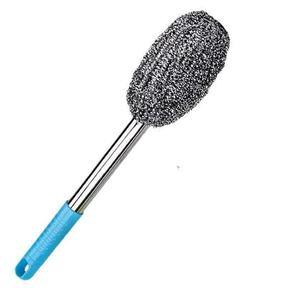 Bottle Cleaner Brush with Long Handle Cleaning Brush Steel Brush for Cleaning Bottle Kitchen Accessories Items for Home Steel Dish Scrubber Brush for Narrow Neck Containers Glassware Pack of 1