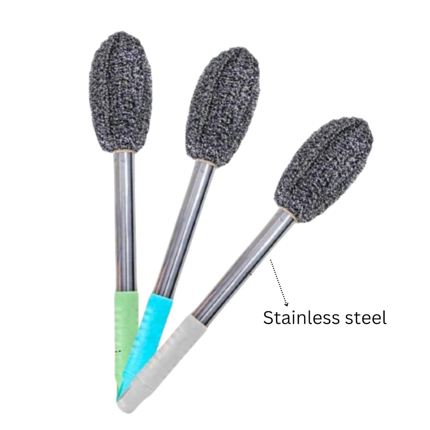 Bottle Cleaner Brush with Long Handle Cleaning Brush Steel Brush for Cleaning Bottle Kitchen Accessories Items for Home Steel Dish Scrubber Brush for Narrow Neck Containers Glassware Pack of 1